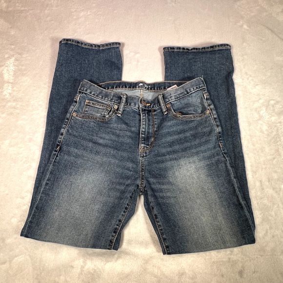 Old Navy Other - Old Navy Girls Jeans Size 16 Blue Denim‎ High Waisted Straight Leg Adjustable
